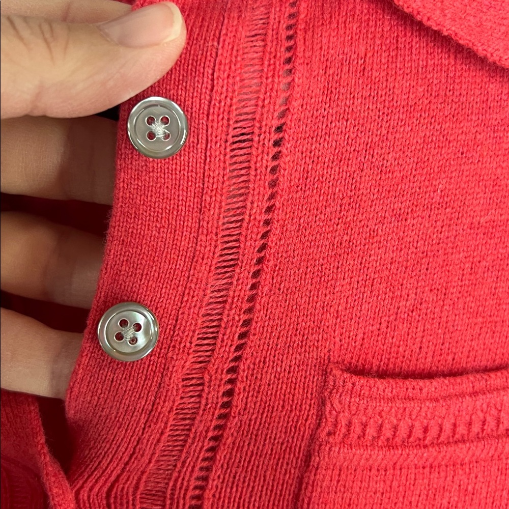 Banana Republic Filpucci Italian Yarn Wool Blend  Polo Style Sweater Top size XS - Picture 7 of 10